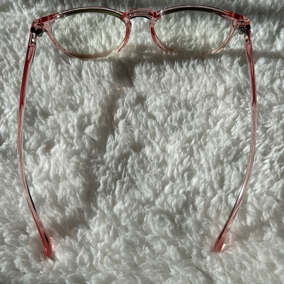 Pink Round Blue Light Glasses - Picture 3 of 3